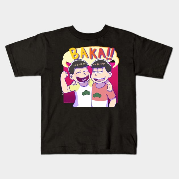 Stupid! - Osomatsu and Jyushimatsu (Osomatsu-san) Kids T-Shirt by UndertaleSquirrel